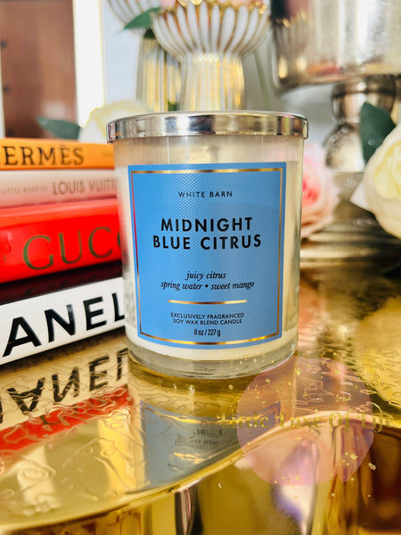 Bath & Body Works 🇺🇸 MIDNIGHT BLUE CITRUS single-wick Candle 7 oz / 198g