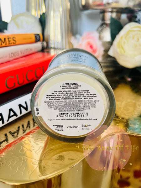 Bath & Body Works 🇺🇸 SUN-DRENCHED LINEN single-wick Candle 7 oz / 198g