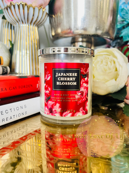 Bath & Body Works 🇺🇸 JAPANESE CHERRY BLOSSOM single-wick Candle 7 oz / 198g