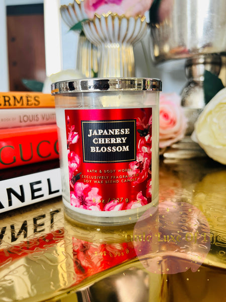 Bath & Body Works 🇺🇸 JAPANESE CHERRY BLOSSOM single-wick Candle 7 oz / 198g