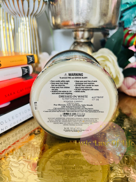 Bath & Body Works 🇺🇸 DRESSED IN WHITE 3-wick Candle 14.5 oz / 411 g