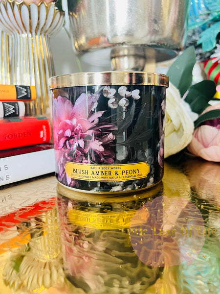 Bath & Body Works 🇺🇸 BLUSH AMBER & PEONY 3-wick Candle 14.5 oz / 411 g