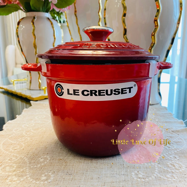 Le Creuset Cast Iron Rice Pot 2.25qt 18cm - CERISE