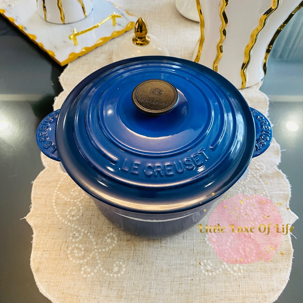 Le Creuset Cast Iron Rice Pot 3qt 20cm - COBALT – LittleLuxeOfLife