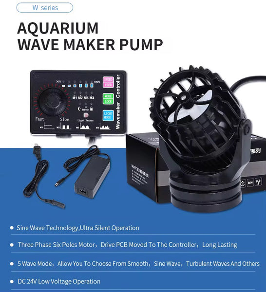 Hsbao W-10 (10W 4000 L/H) Aquarium Wave Maker RATED 20-35 gallon