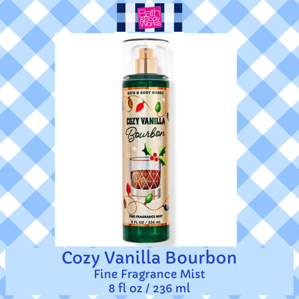 Bath & Body Works 🇺🇸 COZY VANILLA BOURBON Fine Fragrance Mist 8 fl oz /236mL