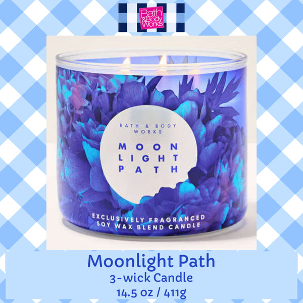 Bath & Body Works 🇺🇸 MOONLIGHT PATH 3-wick Candle 14.5 oz / 411 g
