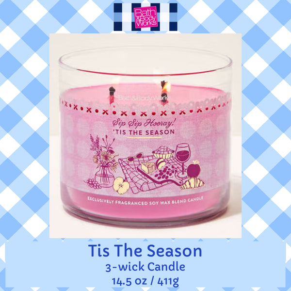 Bath & Body Works 🇺🇸 TIS THE SEASON 3-wick Candle 14.5 oz / 411 g