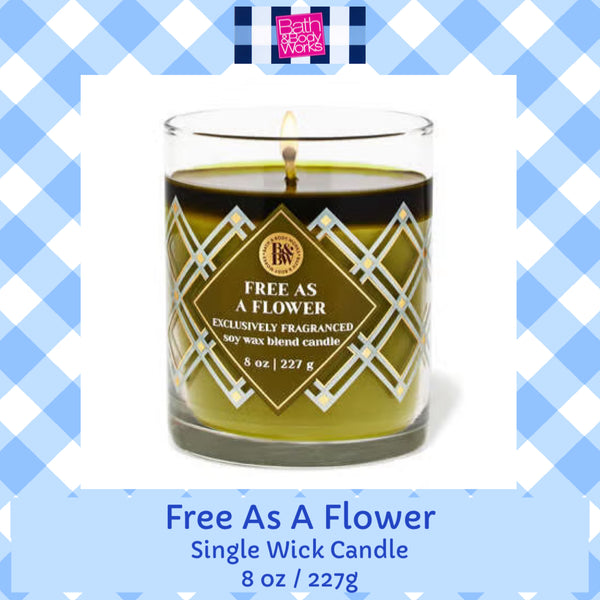 Bath & Body Works 🇺🇸 FREE AS A FLOWER single-wick Candle 8 oz / 227g