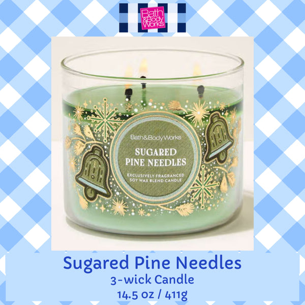 Bath & Body Works 🇺🇸 SUGARED PINE NEEDLES 3-wick Candle 14.5 oz / 411 g