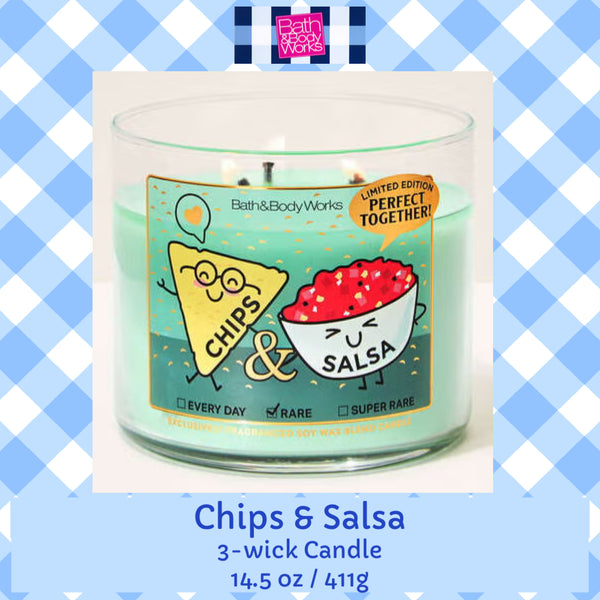 Bath & Body Works 🇺🇸 CHIPS & SALSA 3-wick Candle 14.5 oz / 411 g