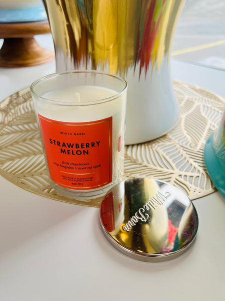 Bath & Body Works 🇺🇸 STRAWBERRY MELON single-wick Candle 7 oz / 198g