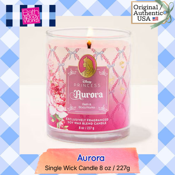 Bath & Body Works 🇺🇸 Disney AURORA Single-wick Candle 8 oz / 227g