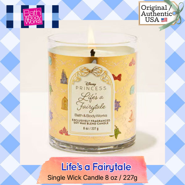 Bath & Body Works 🇺🇸 Disney LIFE'S A FAIRYTALE Single-wick Candle 8 oz / 227g