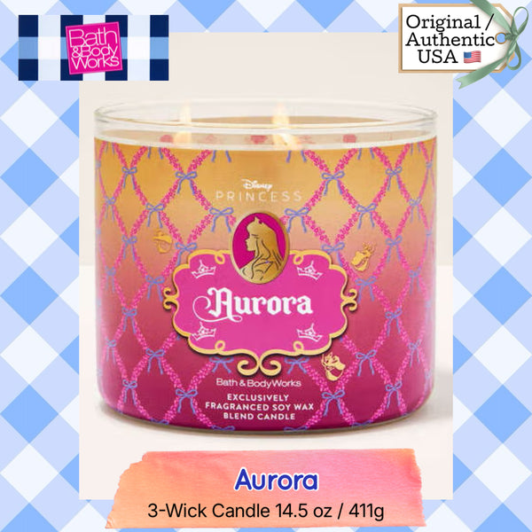Bath & Body Works 🇺🇸 Disney AURORA 3-wick Candle 14.5 oz / 411 g