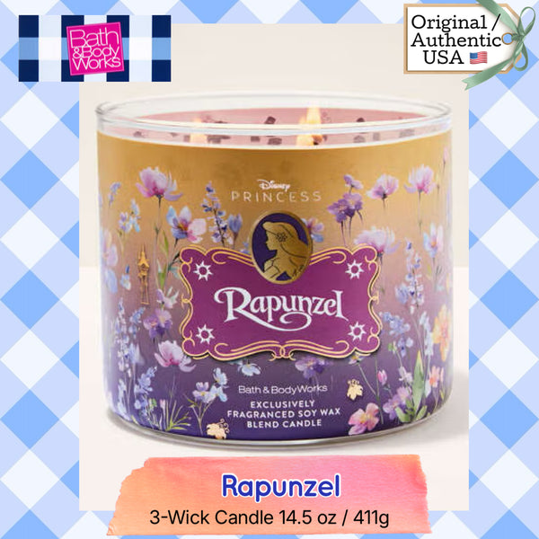 Bath & Body Works 🇺🇸 Disney RAPUNZEL 3-wick Candle 14.5 oz / 411 g