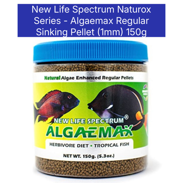 New Life Spectrum Naturox Series - Algaemax Regular Sinking Pellet (1mm) 150g