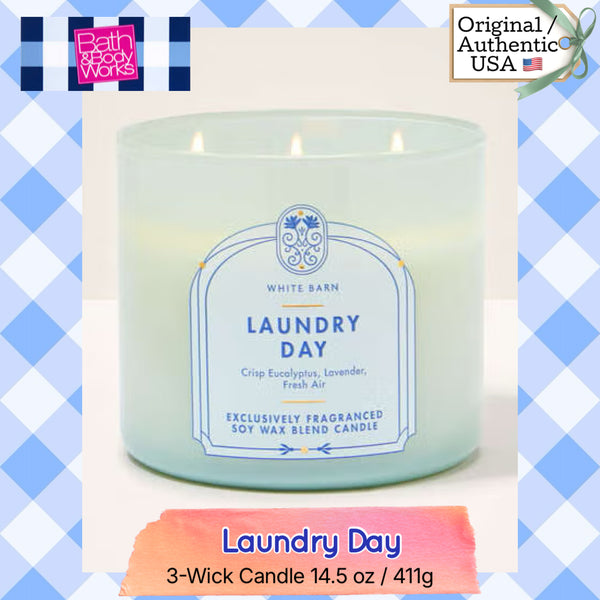 Bath & Body Works 🇺🇸 LAUNDRY DAY 3-wick Candle 14.5 oz / 411 g