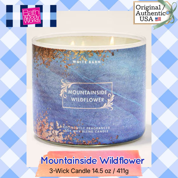 Bath & Body Works 🇺🇸 MOUNTAINSIDE WILDFLOWER 3-wick Candle 14.5 oz / 411 g