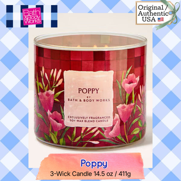 Bath & Body Works 🇺🇸 POPPY 3-wick Candle 14.5 oz / 411 g