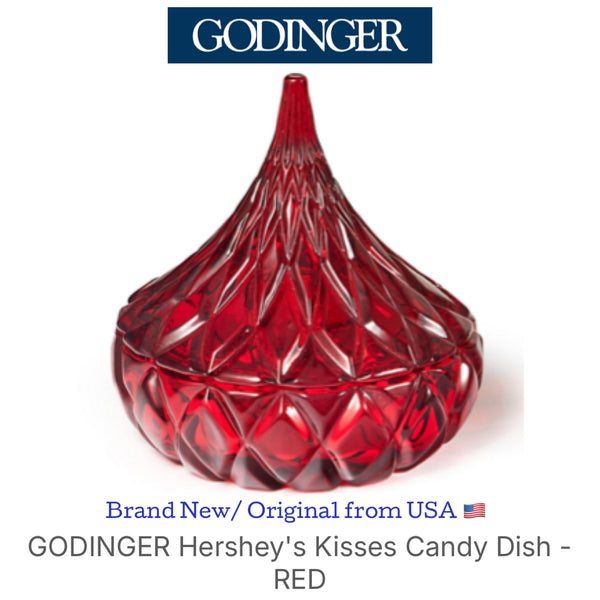 GODINGER Hershey's Kisses Candy Dish - RED