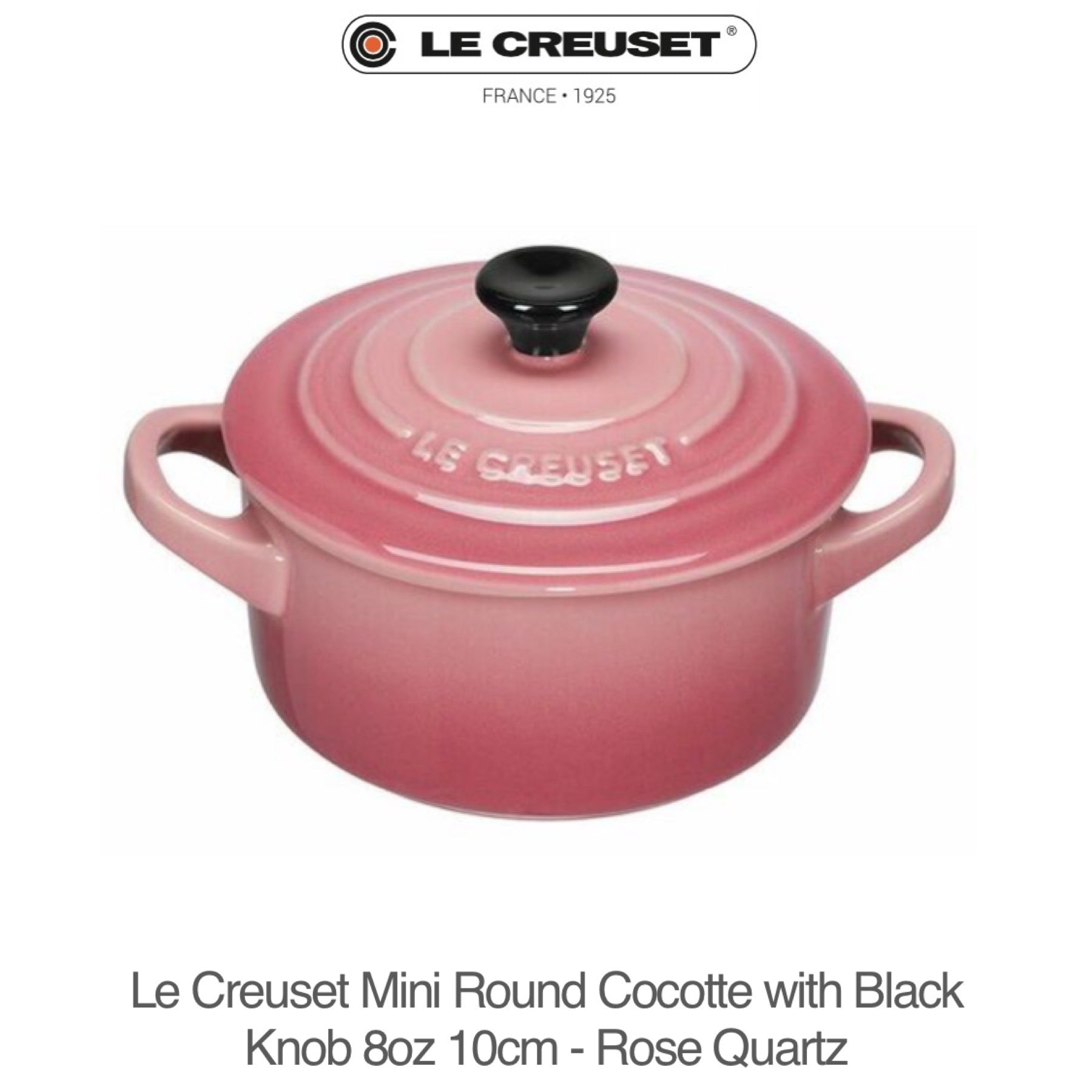 Le Creuset Signature Mini Petite Cocotte, 8 oz. 10cm - ROSE QUARTZ