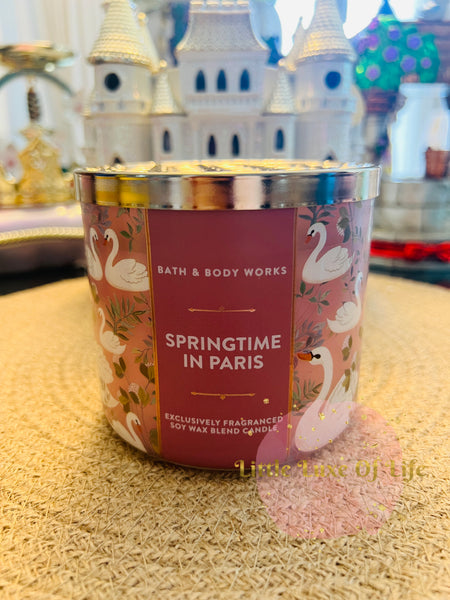 Bath & Body Works 🇺🇸 SPRINGTIME IN PARIS 3-wick Candle 14.5 oz / 411 g