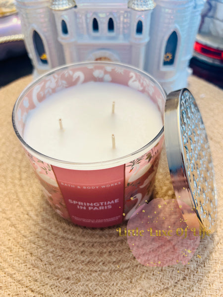 Bath & Body Works 🇺🇸 SPRINGTIME IN PARIS 3-wick Candle 14.5 oz / 411 g