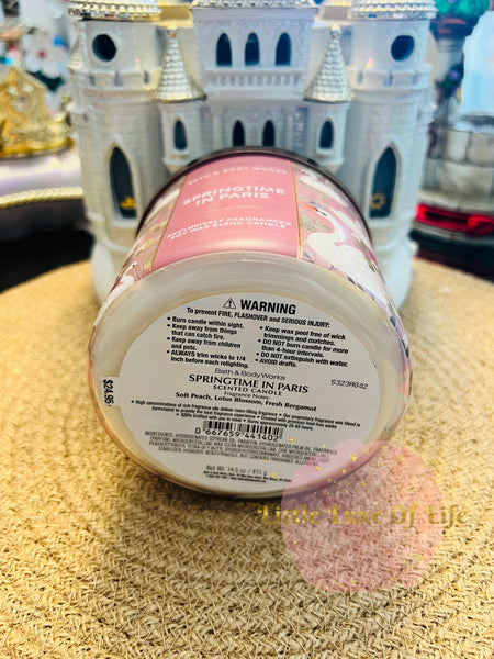 Bath & Body Works 🇺🇸 SPRINGTIME IN PARIS 3-wick Candle 14.5 oz / 411 g