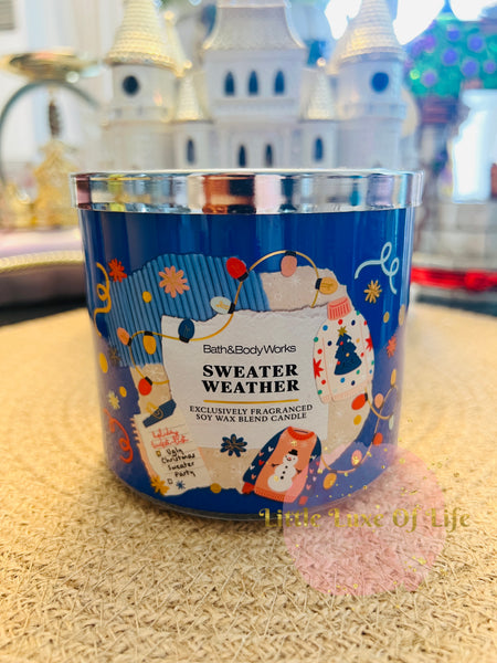 Bath & Body Works 🇺🇸 SWEATER WEATHER 3-wick Candle 14.5 oz / 411 g