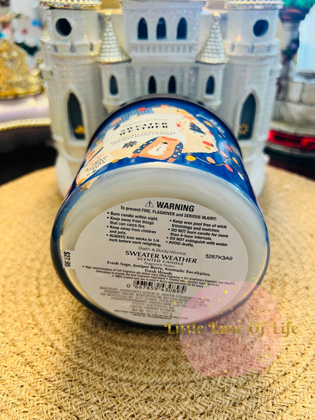 Bath & Body Works 🇺🇸 SWEATER WEATHER 3-wick Candle 14.5 oz / 411 g