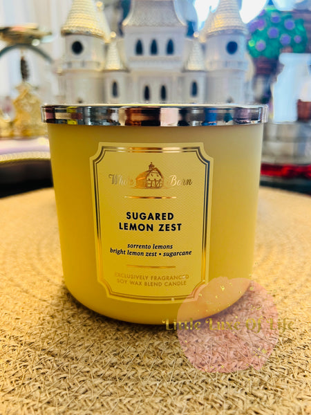 Bath & Body Works 🇺🇸 SUGARED LEMON ZEST 3-wick Candle 14.5 oz / 411 g