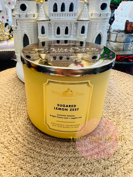 Bath & Body Works 🇺🇸 SUGARED LEMON ZEST 3-wick Candle 14.5 oz / 411 g