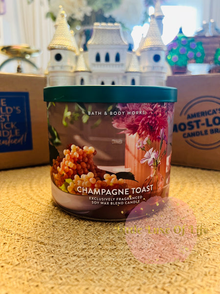 Bath & Body Works 🇺🇸 CHAMPAGNE TOAST 3-wick Candle 14.5 oz / 411 g