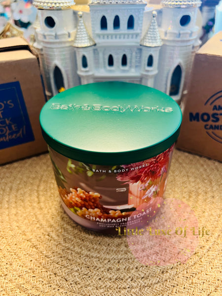 Bath & Body Works 🇺🇸 CHAMPAGNE TOAST 3-wick Candle 14.5 oz / 411 g