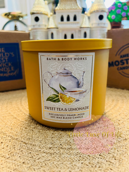 Bath & Body Works 🇺🇸 SWEET TEA & LEMONADE 3-wick Candle 14.5 oz / 411 g