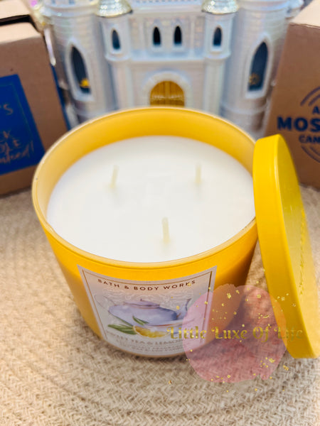 Bath & Body Works 🇺🇸 SWEET TEA & LEMONADE 3-wick Candle 14.5 oz / 411 g