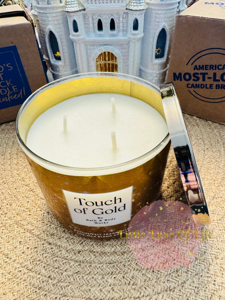 Bath & Body Works 🇺🇸 TOUCH OF GOLD 3-wick Candle 14.5 oz / 411 g