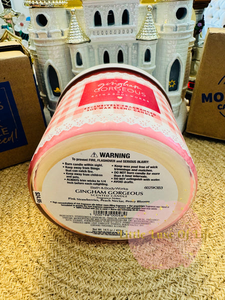 Bath & Body Works 🇺🇸 GINGHAM GORGEOUS 3-wick Candle 14.5 oz / 411 g