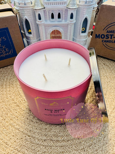 Bath & Body Works 🇺🇸 ROSE WATER IVY 3-wick Candle 14.5 oz / 411 g