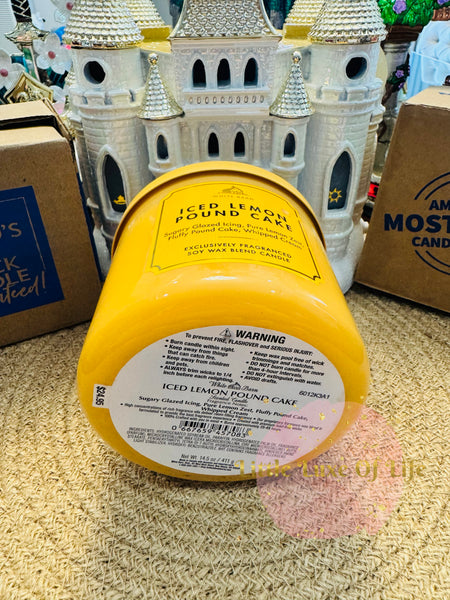 Bath & Body Works 🇺🇸 ICED LEMON POUND CAKE 3-wick Candle 14.5 oz / 411 g