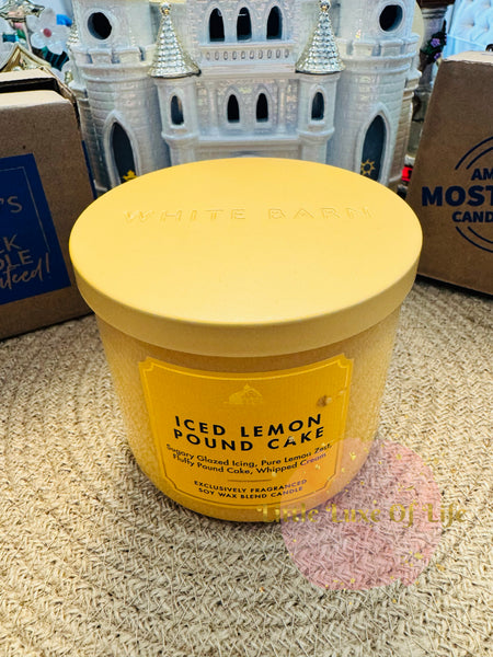 Bath & Body Works 🇺🇸 ICED LEMON POUND CAKE 3-wick Candle 14.5 oz / 411 g