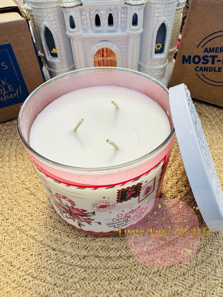 Bath & Body Works 🇺🇸 CRUSHED CANDY CANE 3-wick Candle 14.5 oz / 411 g