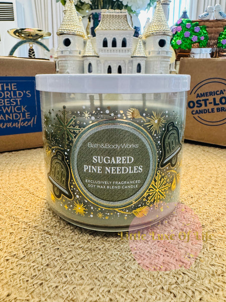 Bath & Body Works 🇺🇸 SUGARED PINE NEEDLES 3-wick Candle 14.5 oz / 411 g