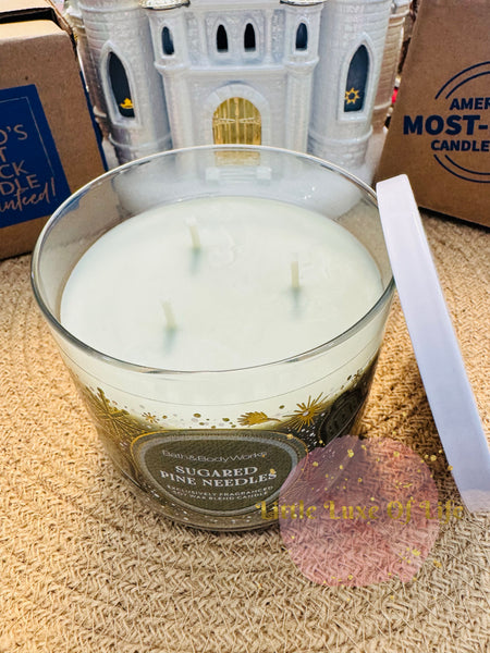Bath & Body Works 🇺🇸 SUGARED PINE NEEDLES 3-wick Candle 14.5 oz / 411 g