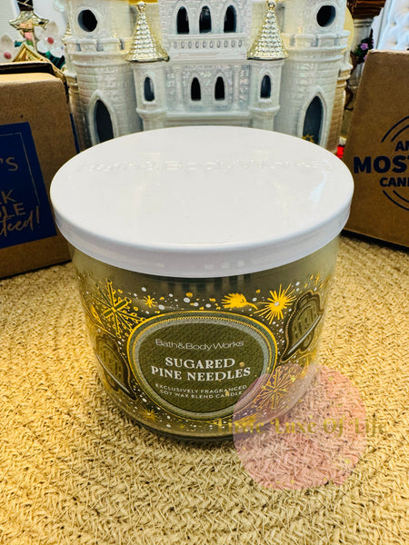 Bath & Body Works 🇺🇸 SUGARED PINE NEEDLES 3-wick Candle 14.5 oz / 411 g