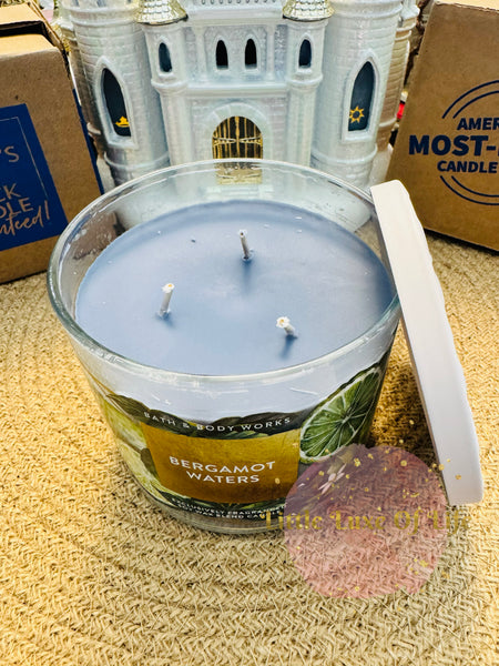 Bath & Body Works 🇺🇸 BERGAMOT WATERS 3-wick Candle 14.5 oz / 411 g
