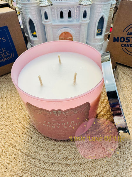 Bath & Body Works 🇺🇸 CRUSHED CANDY CANE (B) 3-wick Candle 14.5 oz / 411 g
