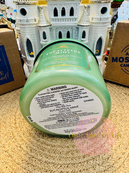 Bath & Body Works 🇺🇸 EUCALYPTUS MINT 3-wick Candle 14.5 oz / 411 g