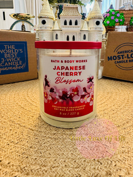 Bath & Body Works 🇺🇸 JAPANESE CHERRY BLOSSOM single-wick Candle 8 oz / 227g (B)